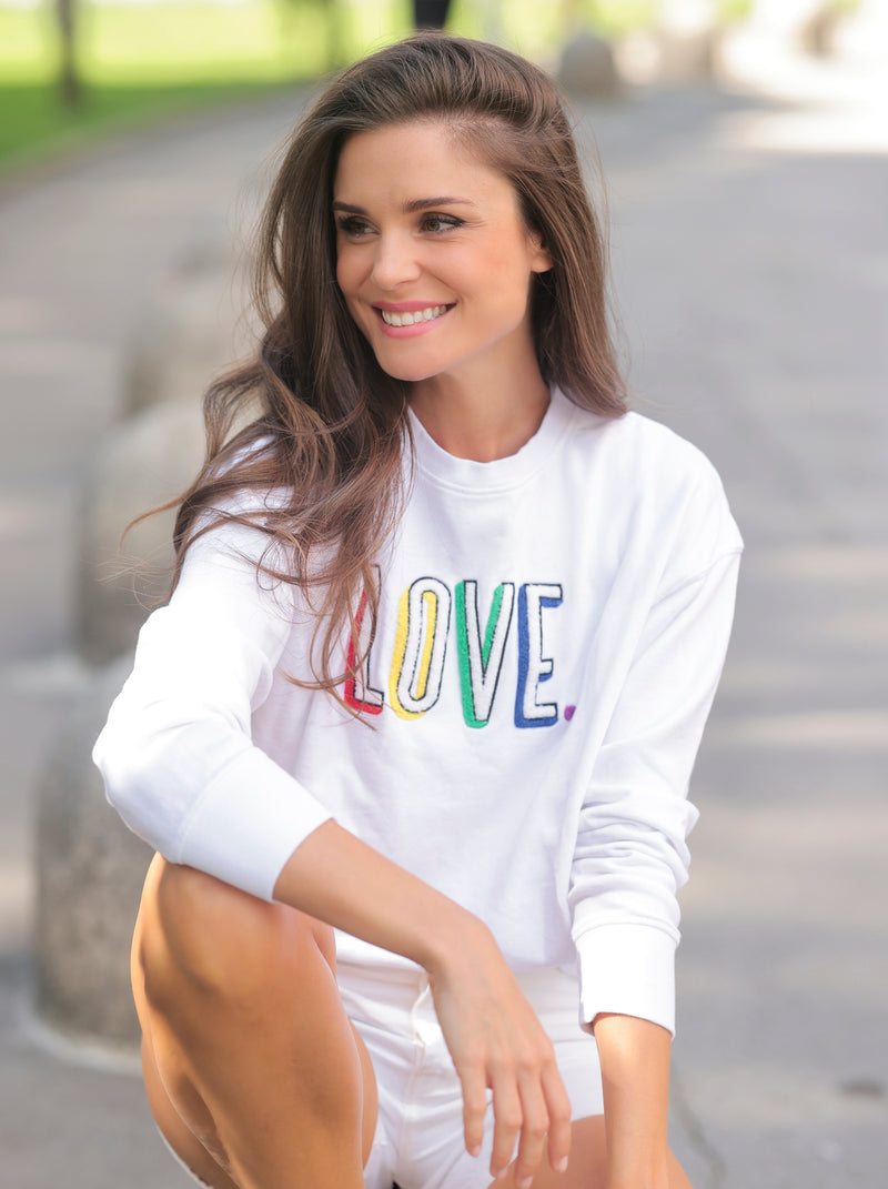 Shiraleah Love Sweatshirt, White