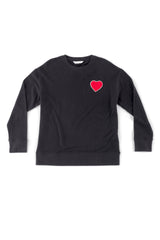 Shiraleah Heart Sweatshirt, Black