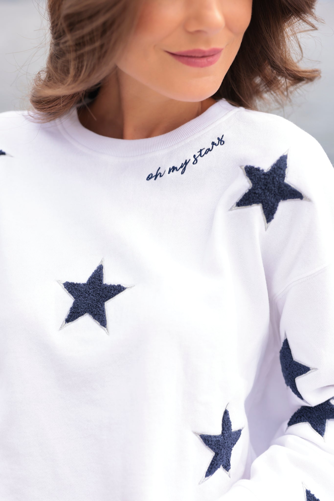 Shiraleah Stars Sweatshirt, White