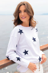 Shiraleah Stars Sweatshirt, White
