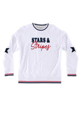 Shiraleah "Stars & Stripes" Sweatshirt, White