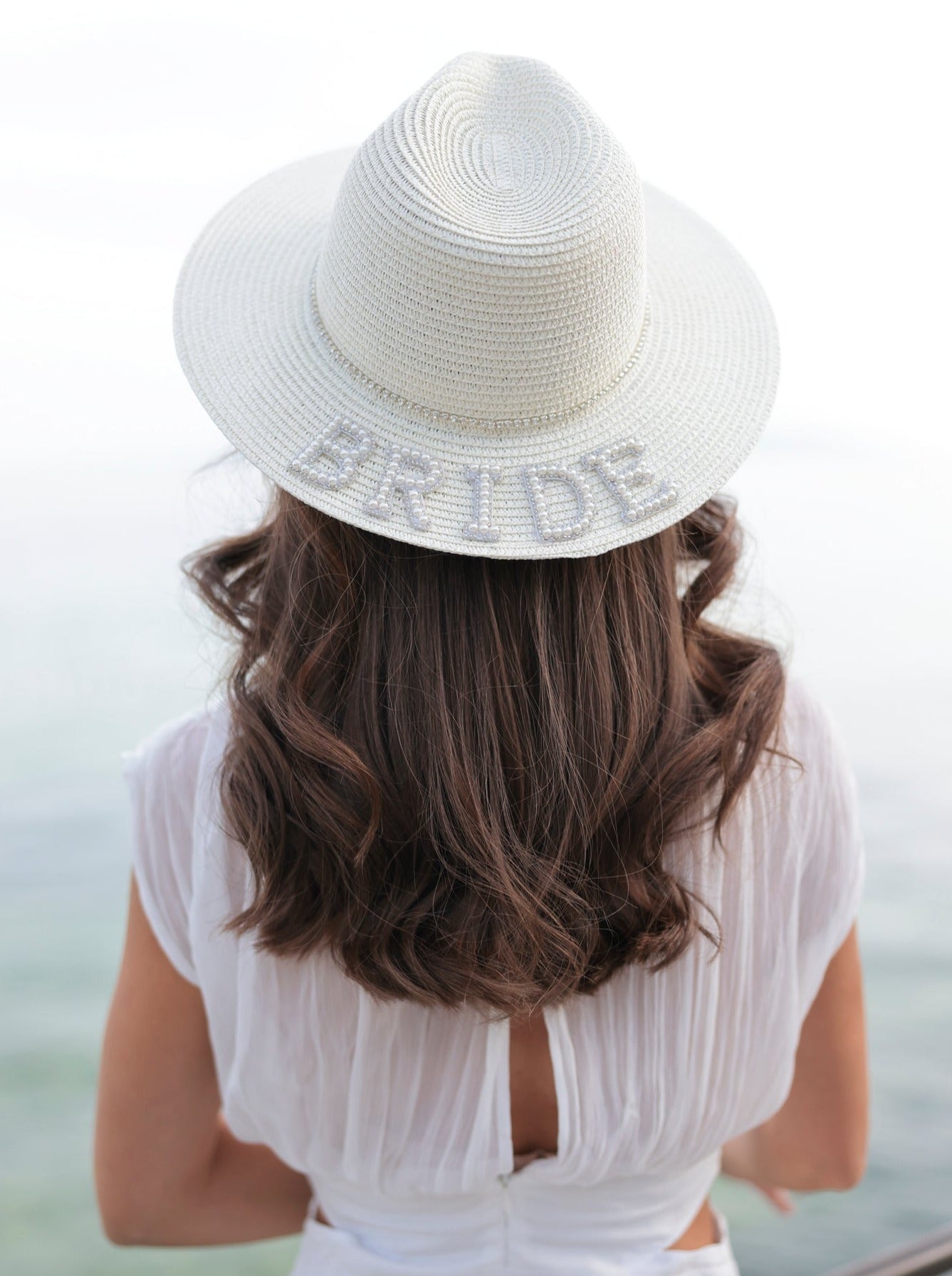 Shiraleah "Bride" Rhinestone Hat, Ivory