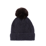 Shiraleah Pick-A-Pom Winter Knit Hat/ Beanie, Navy