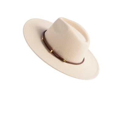 Shiraleah Clyde Felt Brim Hat with Interchangeable Trim, Cream - FINAL SALE ONLY