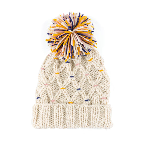 Shiraleah Lisle Winter Knit Hat/ Beanie, Ivory