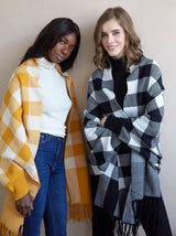 Shiraleah Reeve Plaid Wrap Shawl, Yellow - FINAL SALE ONLY