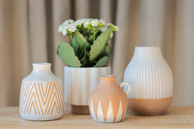 Shiraleah Salinas Small Decorative Jug Vase, Terracotta - FINAL SALE ONLY