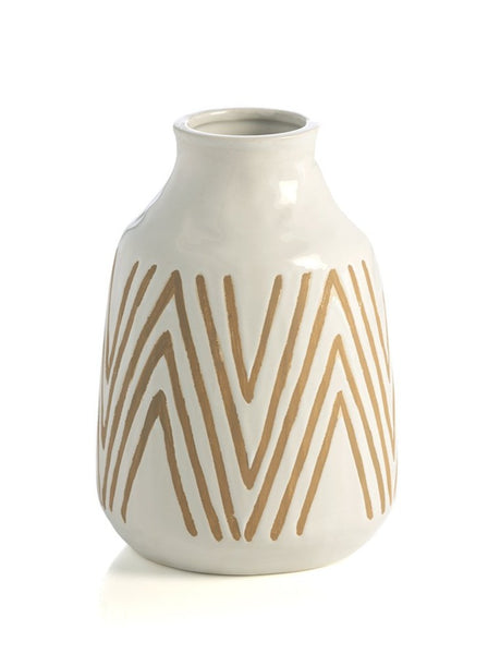 Shiraleah Aptos Vase, White