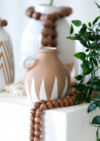 Shiraleah Salinas Small Decorative Jug Vase, Terracotta