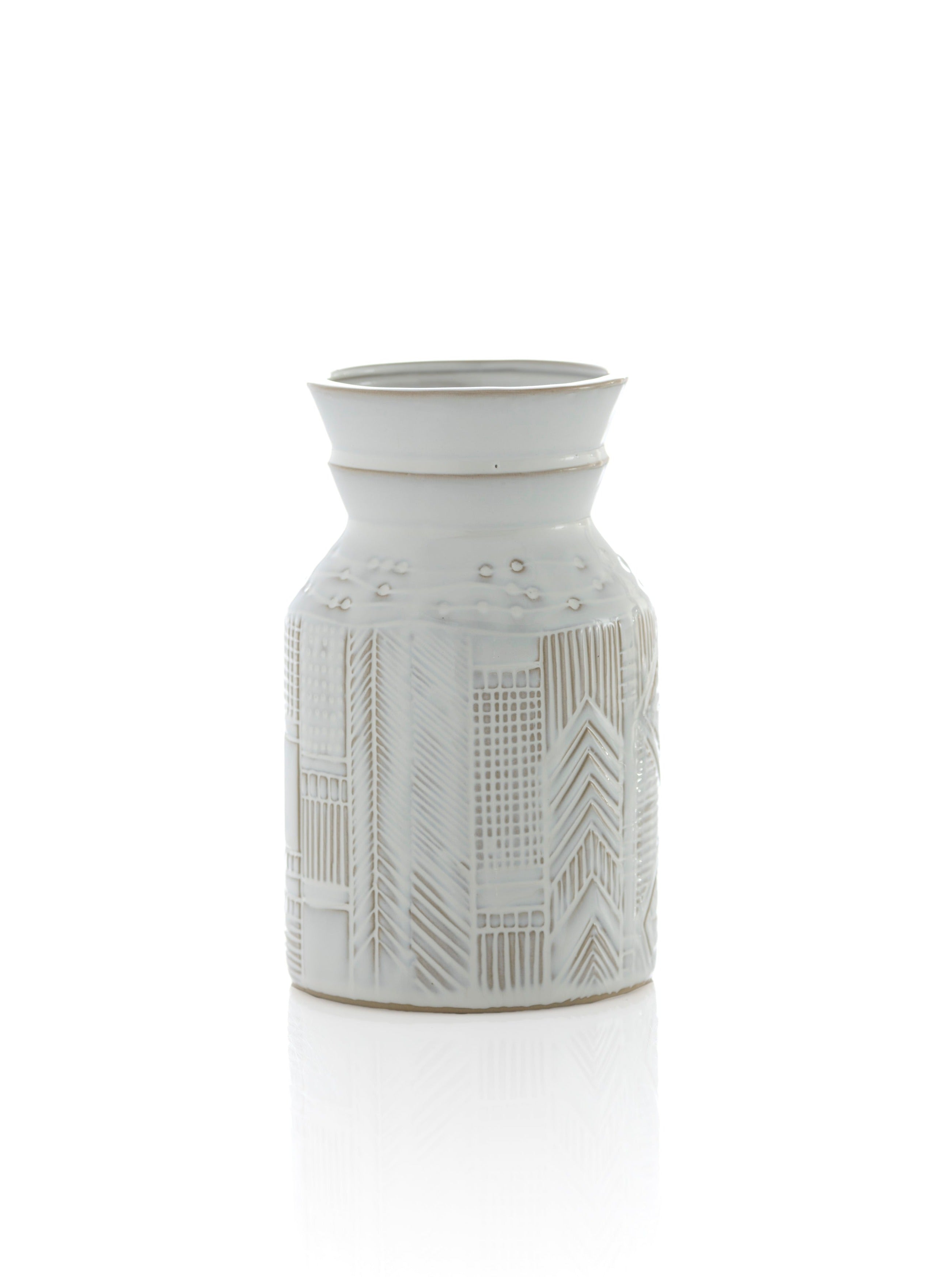 Shiraleah Small Austin Vase, Ivory