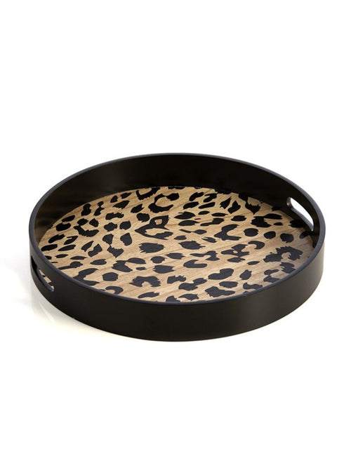 Leopard Tray, Black
