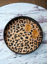 Leopard Tray, Black