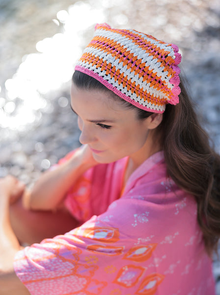 Shiraleah Luna Stripe Crochet Headscarf, Multi - FINAL SALE ONLY