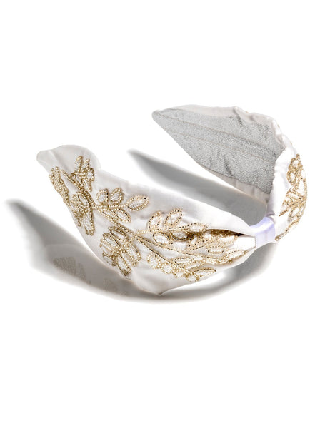 Shiraleah Embellished Wide Headband, Ivory - FINAL SALE ONLY