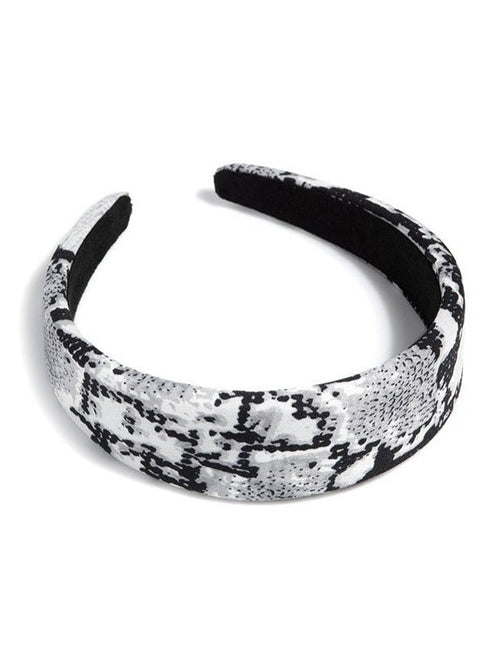Snake Print Headband,Grey