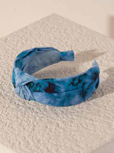 Shiraleah Knotted Tie Dye Headband, Blue - FINAL SALE ONLY