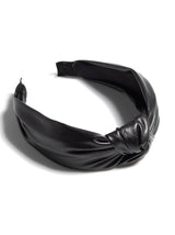 Shiraleah Knotted Faux Leather Headband, Black