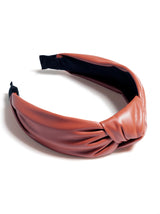 Shiraleah Knotted Faux Leather Headband, Rust