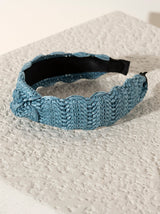 Shiraleah Knotted Straw Headband, Blue