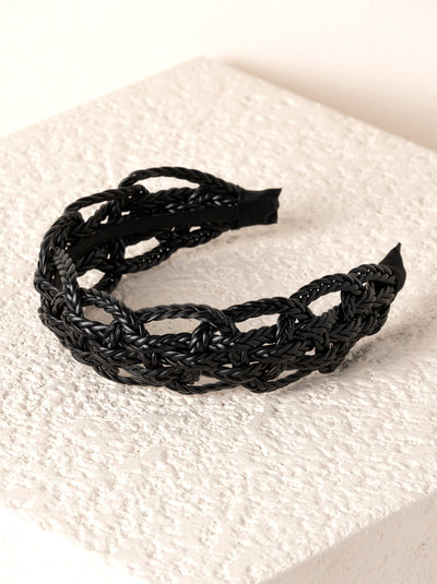 Shiraleah Basket Weave Headband, Black