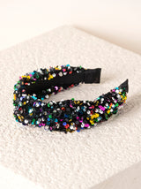 Shiraleah Knotted Sequins Headband, Multi