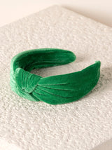 Shiraleah Knotted Velvet Headband, Green