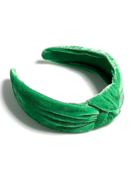 Shiraleah Knotted Velvet Headband, Green