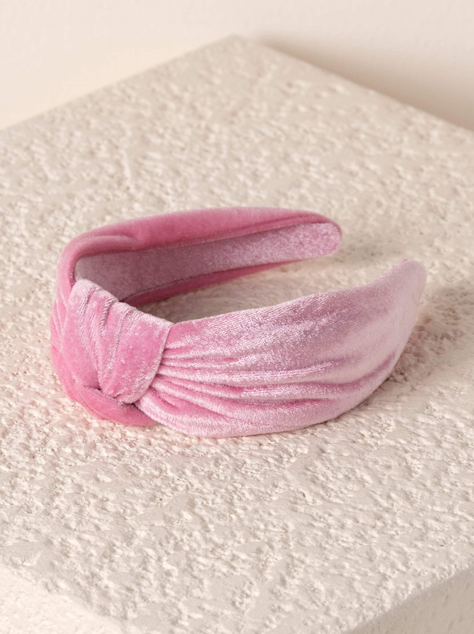 Shiraleah Knotted Velvet Headband, Pink