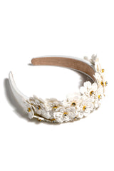 Shiraleah Flower Embellished Headband, Ivory