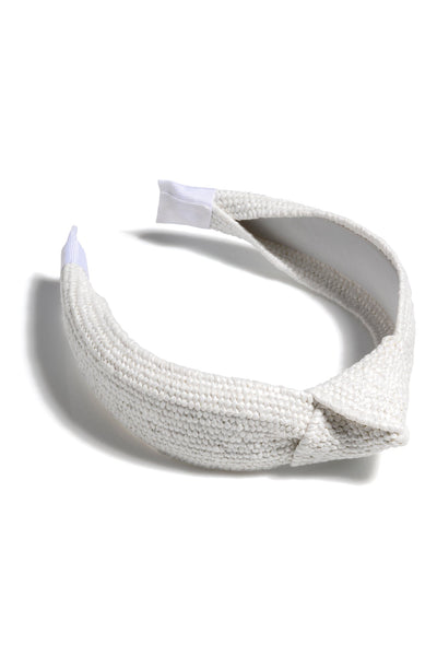 Shiraleah Knotted Woven Headband, White - FINAL SALE ONLY