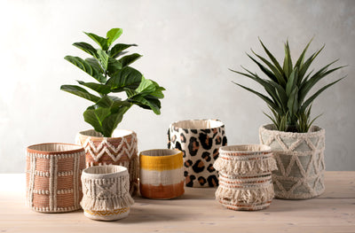 Shiraleah Haven Window Pane Decorative Planter Basket, Cinnamon - FINAL SALE ONLY