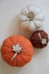 Shiraleah Assorted Set Of 3 Felt Decorative Pumpkins, Multi