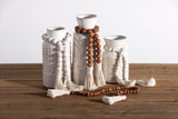 Shiraleah Assorted Set of 3 Wood Prayer Beads, White - FINAL SALE ONLY