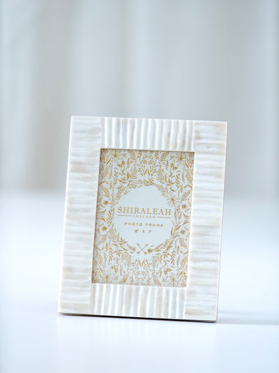 Shiraleah Roma Textured 5" X  7" Picture Frame, Ivory