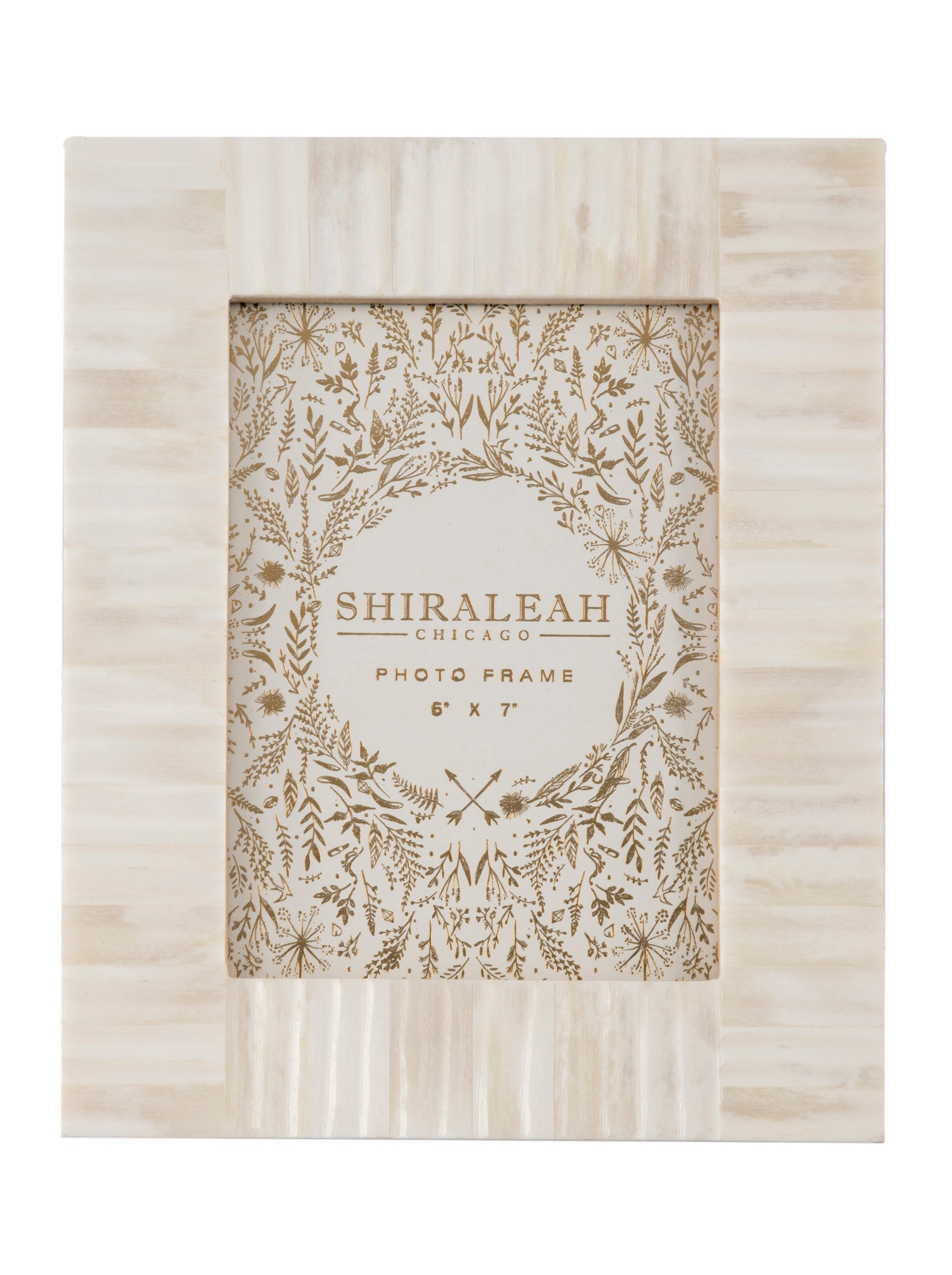 Shiraleah Roma Textured 5" X  7" Picture Frame, Ivory