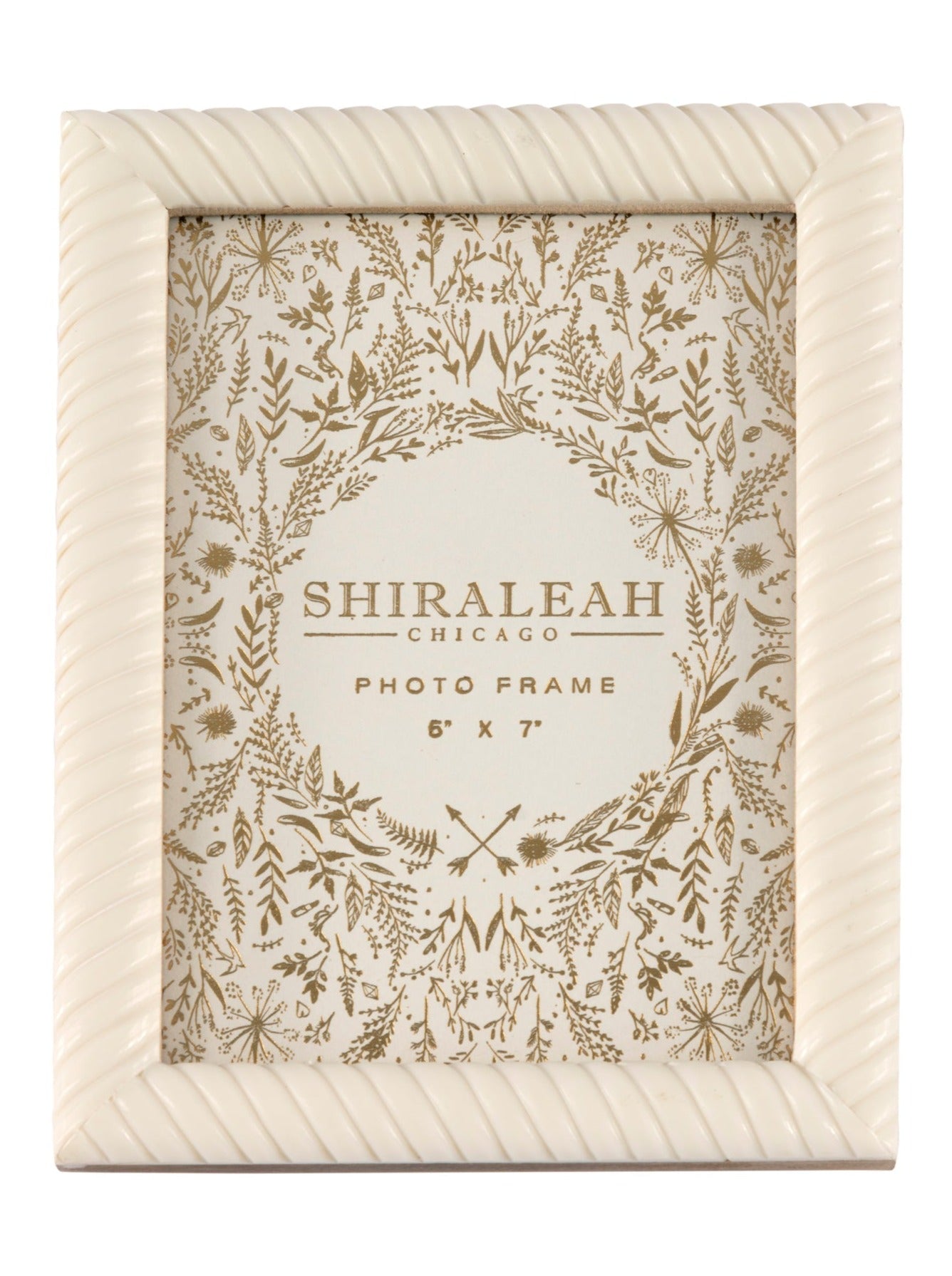 Shiraleah Portofino Twist 5" x 7" Picture Frame, Ivory