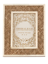 Shiraleah Portofino Chevron Weave  4" x 6" Picture Frame, Natural