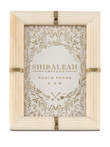 Shiraleah Portofino Ribbed 4" x 6" Picture Frame, Ivory