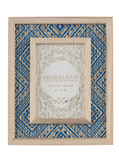 Shiraleah Eden Woven 4" x 6" Picture Frame, Blue