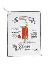 Shiraleah "Bloody Mary" Cocktail Tea Towel, White