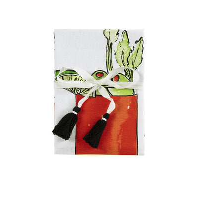 Shiraleah "Bloody Mary" Cocktail Tea Towel, White - FINAL SALE ONLY