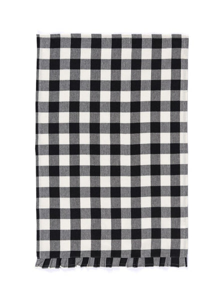 Shiraleah Gina Check Tea Towel, Black - FINAL SALE ONLY