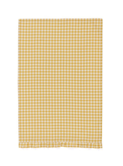 Shiraleah Gina Check Tea Towel, Yellow
