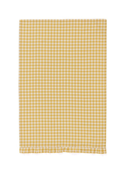 Shiraleah Gina Check Tea Towel, Yellow - FINAL SALE ONLY