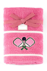 Sweat it up in style on the court with Shiraleah's Pickleball Paddles towel. This lightweight cotton hand towel is the perfect size to bring on any athletic outing, and the unique embroidered paddle design makes it a great gift for the pickleballer in your life. Pair with other items from Shiraleah's Pickleball collection to complete your look!