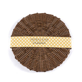 Shiraleah Set Of 4 Basket Weave Placemats, Brown - FINAL SALE ONLY