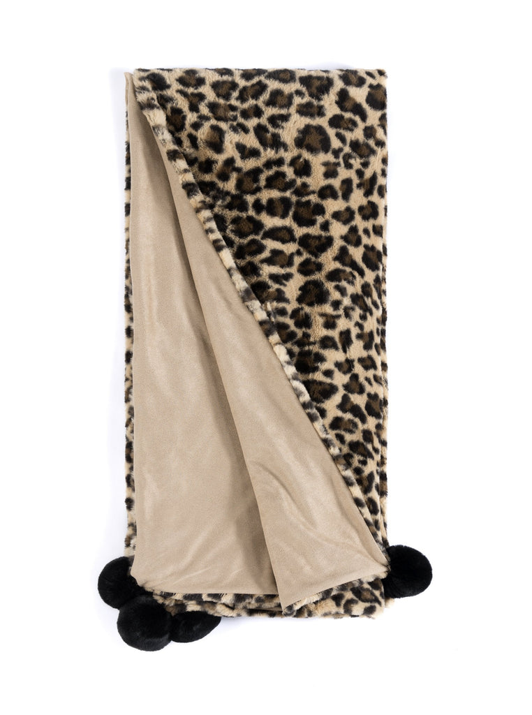 Shiraleah Jill Faux Fur Throw, Leopard - FINAL SALE ONLY