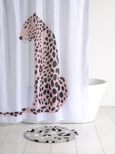 Shiraleah Leopard Bath Mat, Grey - FINAL SALE ONLY