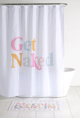 Shiraleah "Get Naked" Shower Curtain, White
