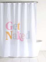 Shiraleah "Get Naked" Shower Curtain, White - FINAL SALE ONLY